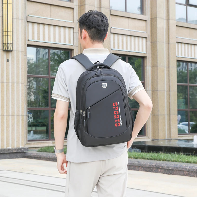 Mochila Unissex Casual de Grande Capacidade para Notebook e Viagem